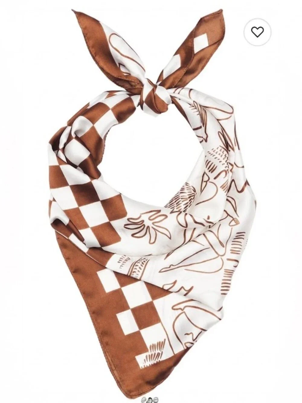 NWOT 8 Other ReasonsAbstract Scarf In Brown & White